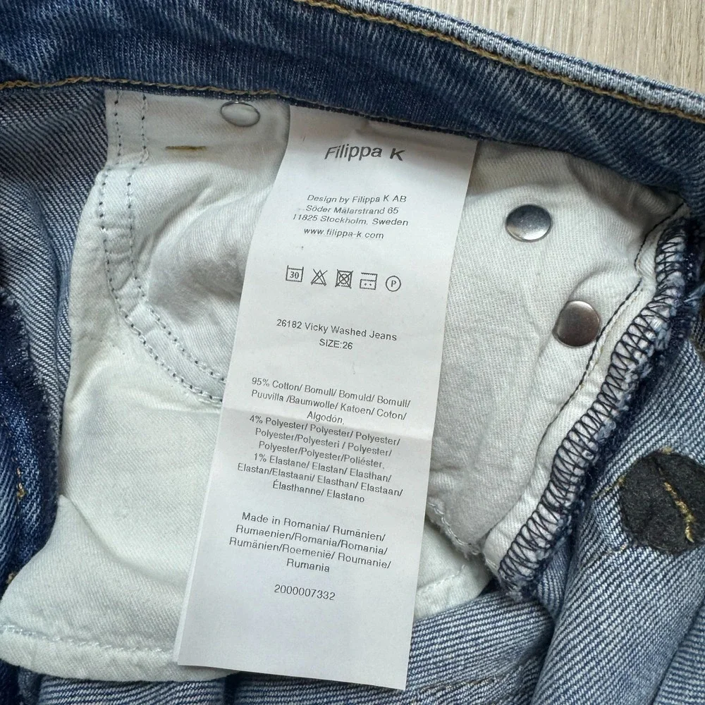 Filippa K‎ Vicky Washed Slim Jeans Womens 26 Medium Wash